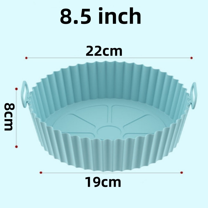 Plateau de cuisson de four réutilisable, friteuse à Air, moule rond en Silicone, Pizza poulet frit, panier en Silicone, poêle antiadhésive, accessoires de cuisson: Bourgogne