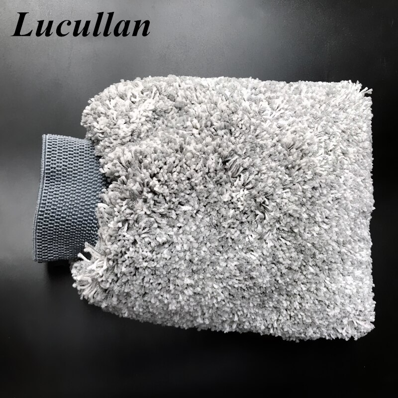 Lucullan A Prova di Acqua auto dettagliare guanto super morbido A Pelo Lungo Materiale in Microfibra Guanti per auto Schiuma di Lavaggio