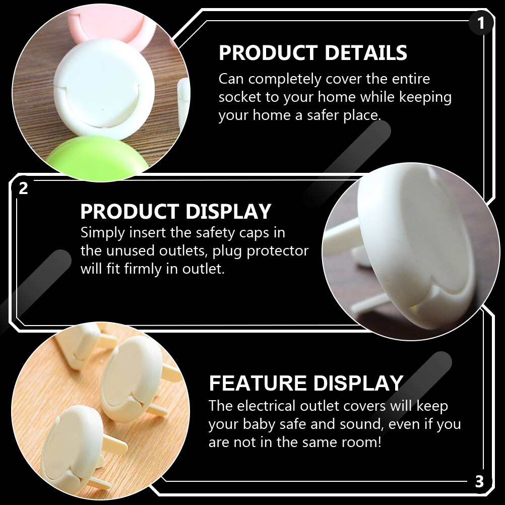 60pcs coperchio della presa di isolamento coperchio della presa a prova di bambino protezione della spina di protezione