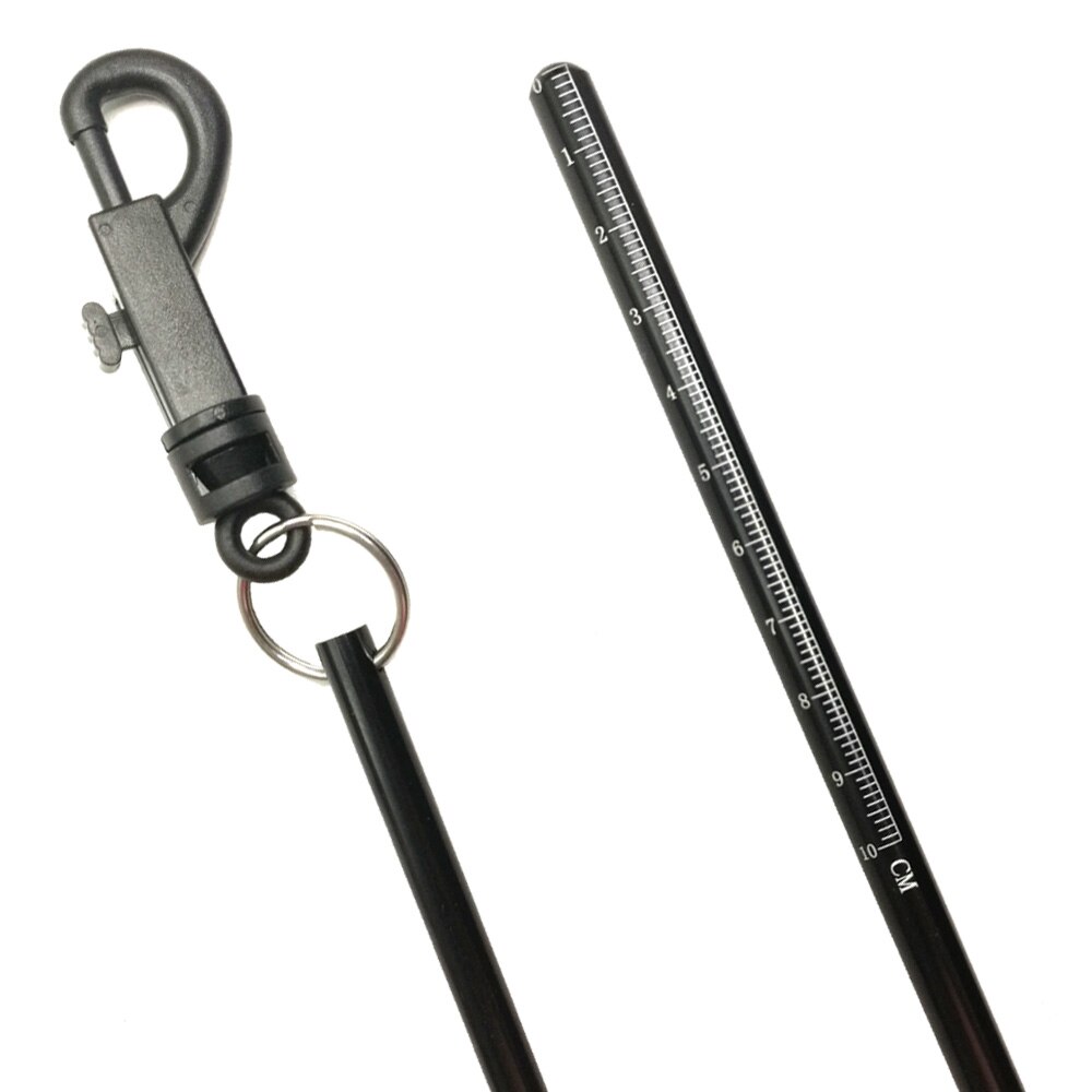 35cm aluminiums dykkertank banger reef stick hummer pointer med måle snap clip undervands dykning kildle stick lav støj
