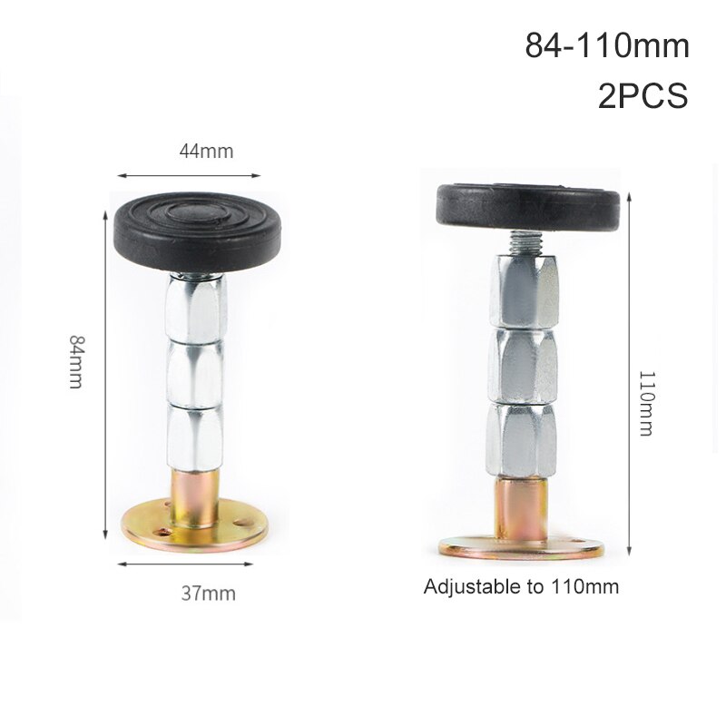 2pcs Adjustable Threaded Bed Frame Holder Anti-Shake Tool for Bed Telescopic Support for Room Wall MYDING