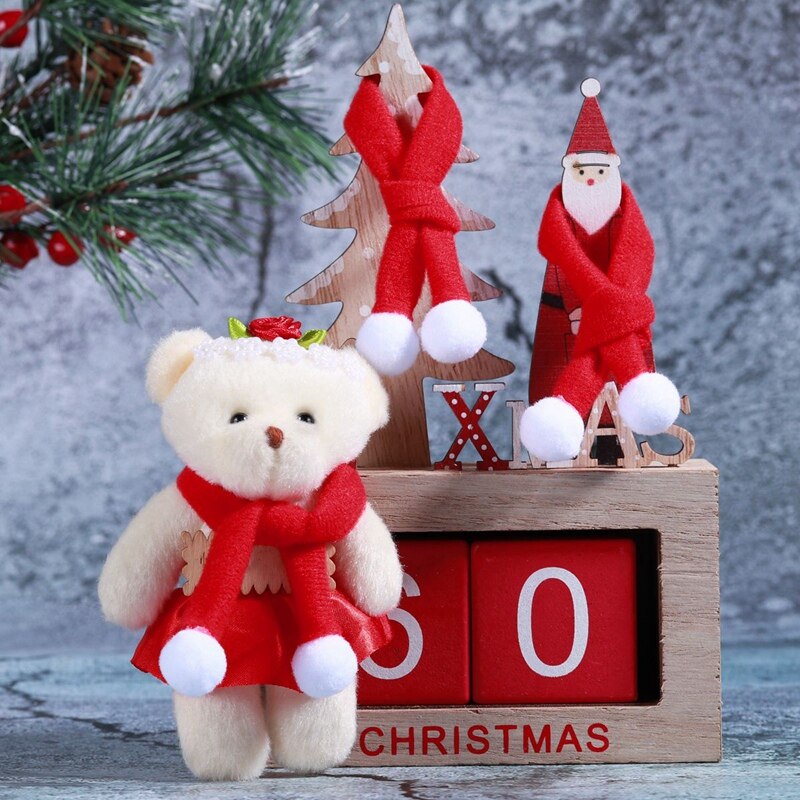 10 stk mini juletørklæde jule kæledyr tørklæde til hund kat og vinflaske dekoration til julefest favor forsyninger