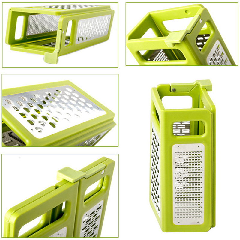 4 in 1 kitchen grater, Folds Flat grater for easy storage kitchen tools vegetable gadgets cooking tools