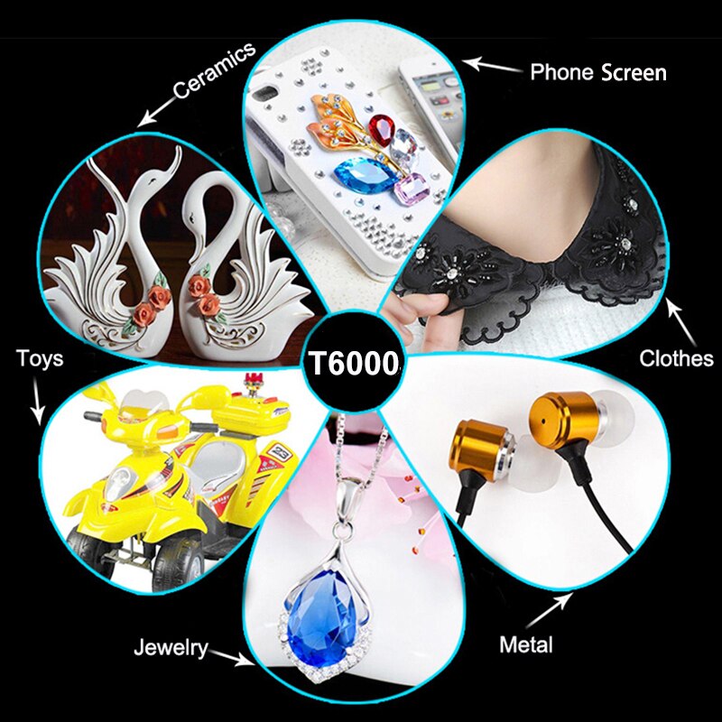 Pegamento Super T6000 para ropa, adhesivo de alta temperatura de 110ML, para piedra, Metal, madera, tela, textil, cuero, plástico, E8000, B7000, E6000, E7000