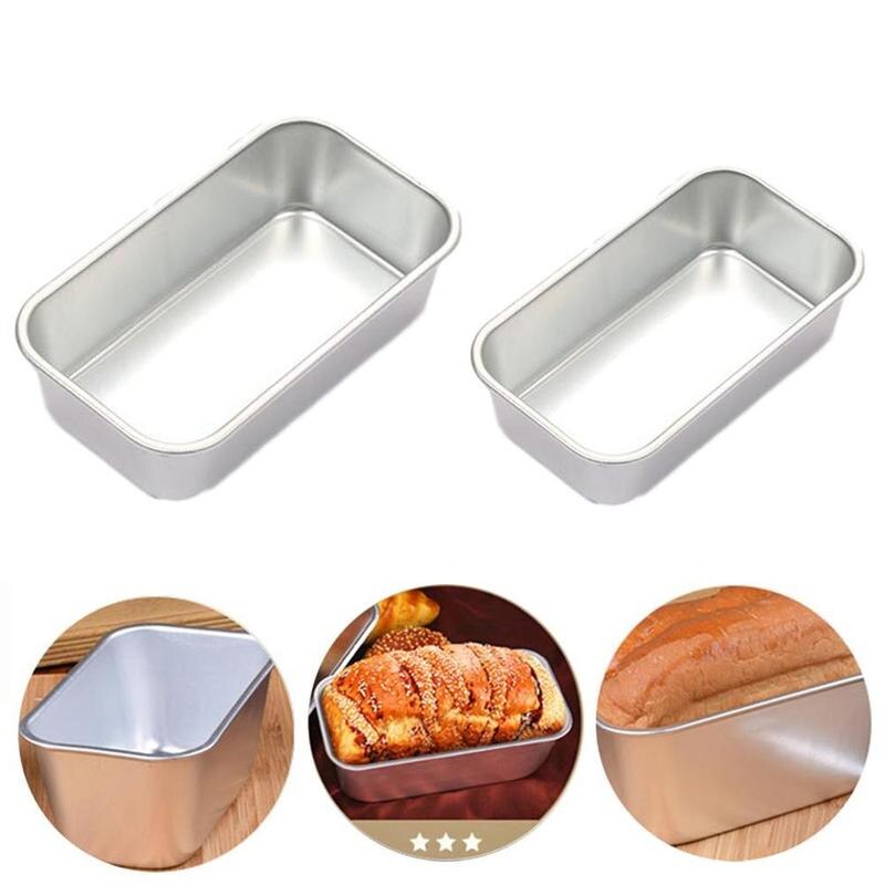 1PC gran molde para pastel cuadrado pastel de Brownie molde Rectangular molde para pan tostado de aluminio molde de hornear