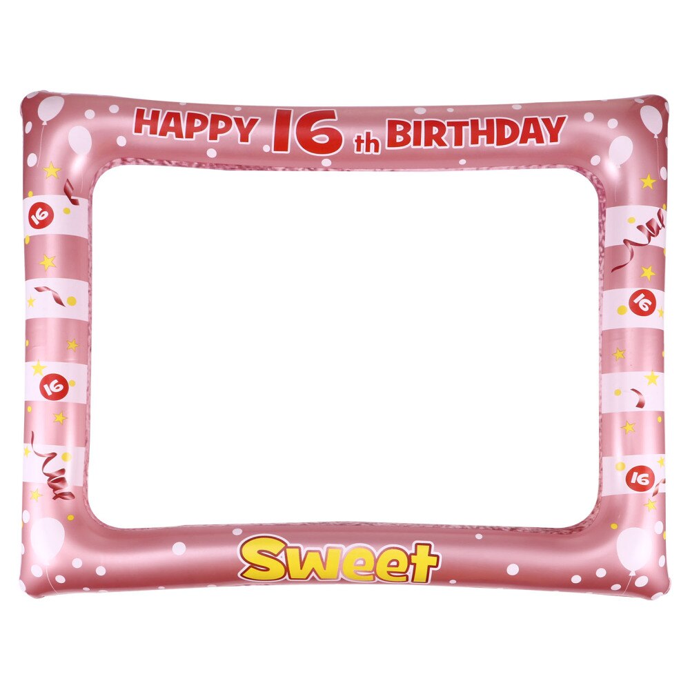 1 Pc Pvc Fotolijst Verjaardag Fotolijst Photo Booth Frame Photo Booth Frame Voor Decor Party: 16 years old