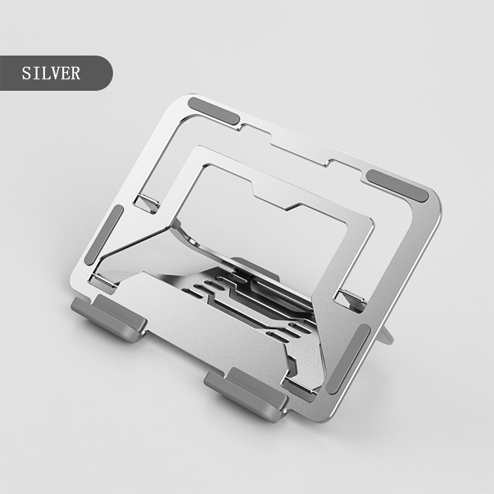Alumiininen tabletin pidike taitettava tablettiteline sopii 6 7 8 9 10 11 tuuman tableteille tarvikkeet ipad samsung xiaomi tabletille: Hopea