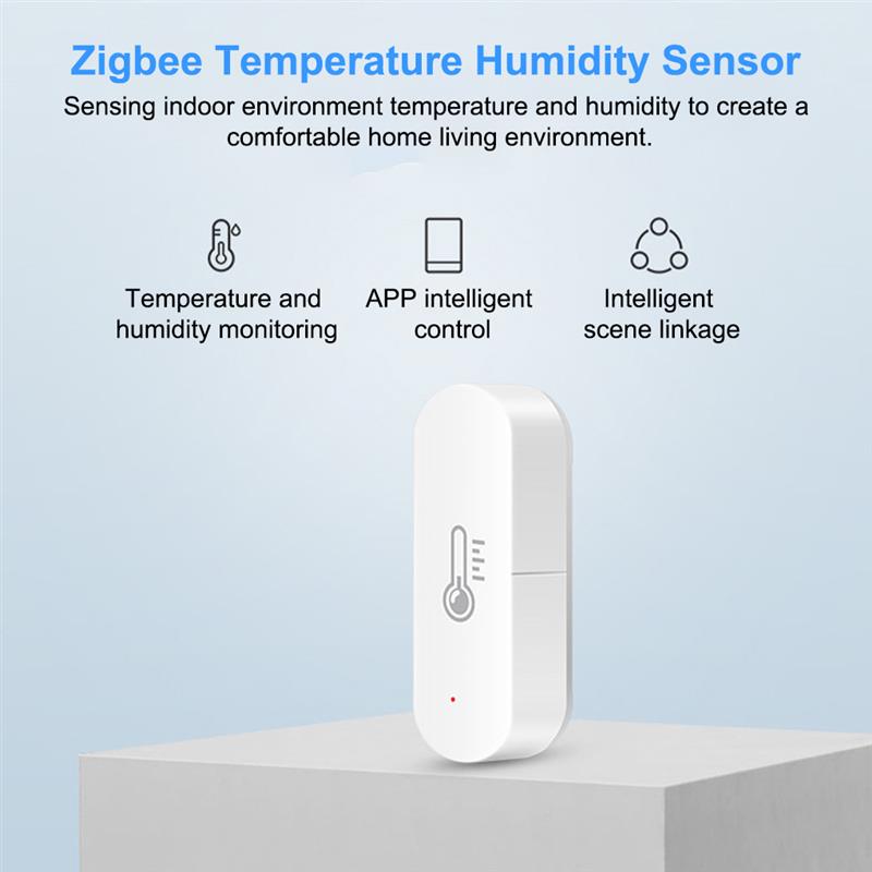 Zigbee Tuya Living Room Bedroom WiFi Temperature Humidity Sensor Office Smart Notification Push Alarm Home Intelligent Supplies