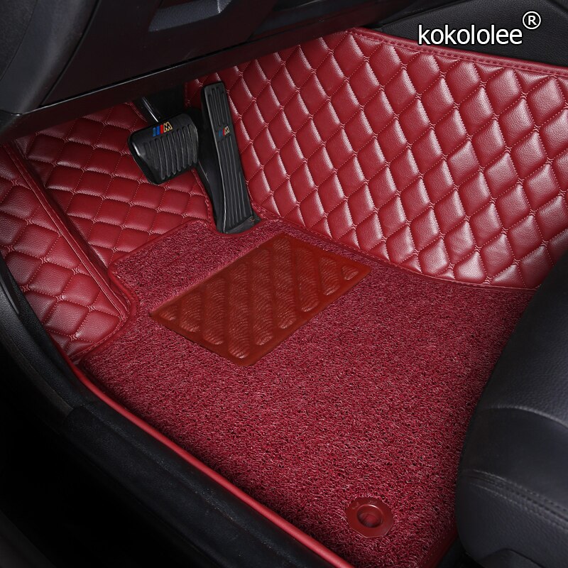 Kokololee anpassade bilgolvmattor för mitsubishi outlander pajero grandis asx pajero sport lancer galant lancer-ex fotmattor