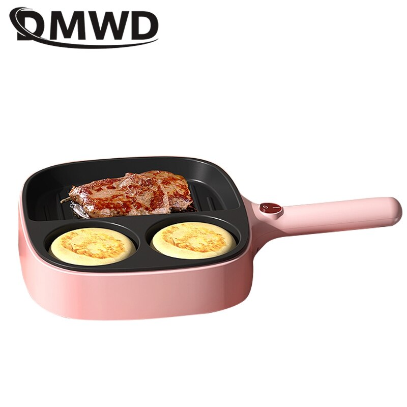 DMWD Haushalt Elektrische backformen omelett Pfanne Ei Steak Braten und Bräter Wurst Schinken Hersteller Frühstück Maschine 110/220V