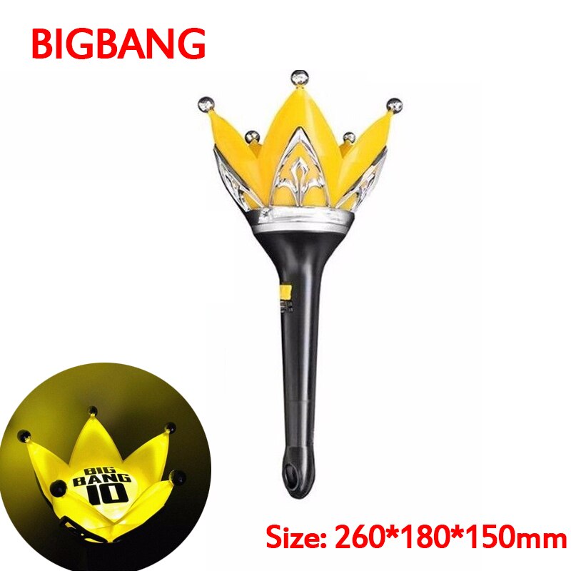 Korea LED Lightstick Light Stick Concert Glow Lamp Fluorescent Luminous Support Flashlight Glow Lamp Concert Fan Collection: BIGBANG Black