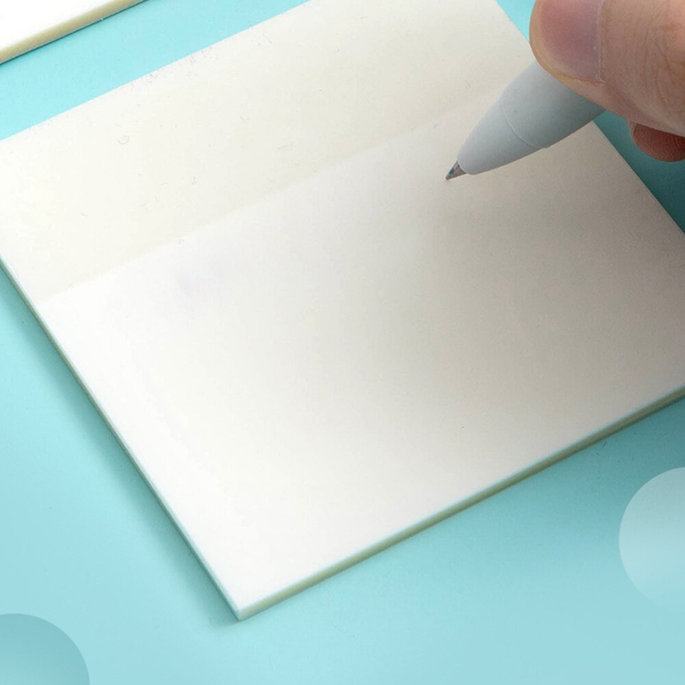 Transparent Stick Notes Paper Student Stationery Office Transparent Sticky Simple Note Paper