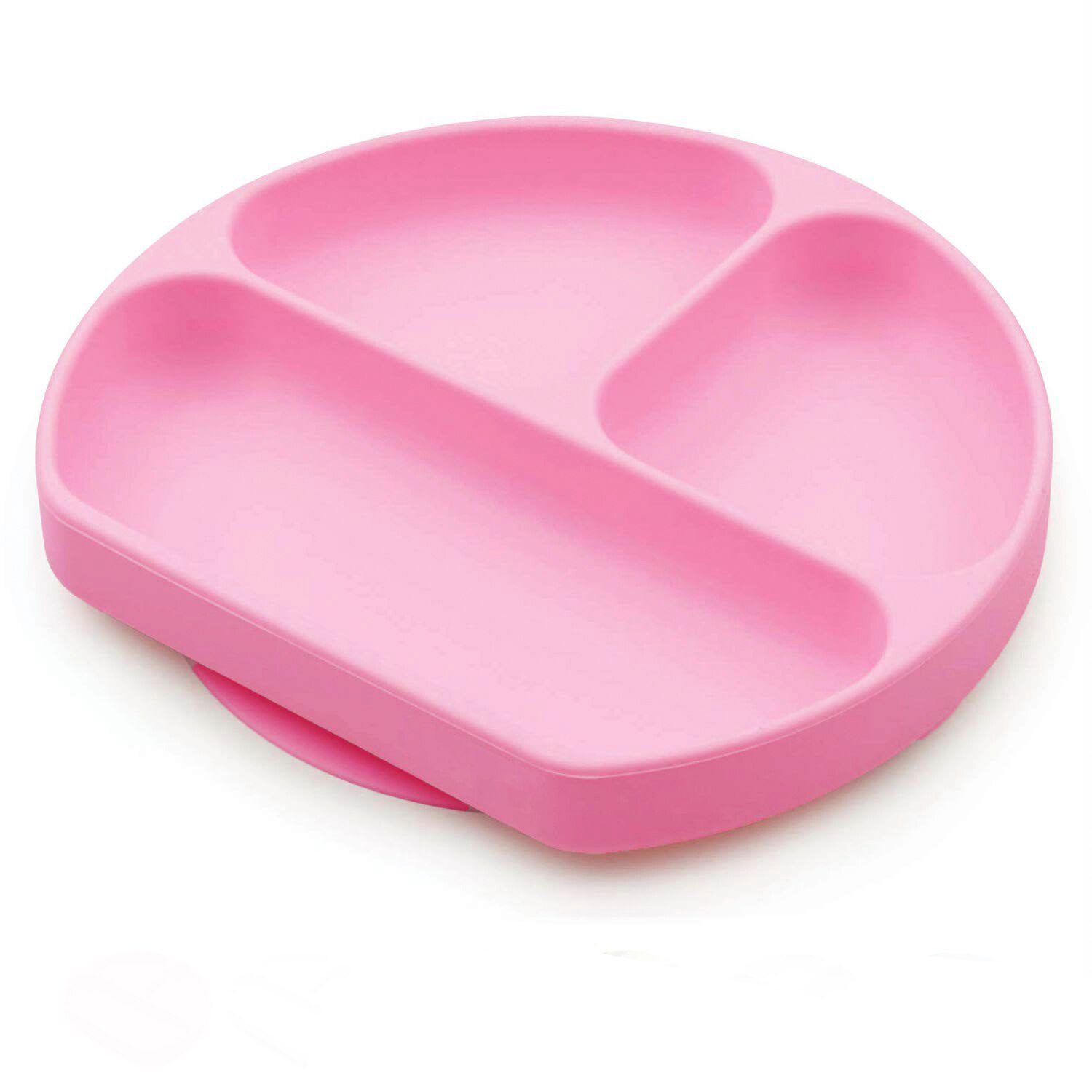 Placas de succión para bebés, manteles individuales de silicona para niños pequeños que se adhieren a bandejas de silla alta y platos de mesa: 1pc Pink