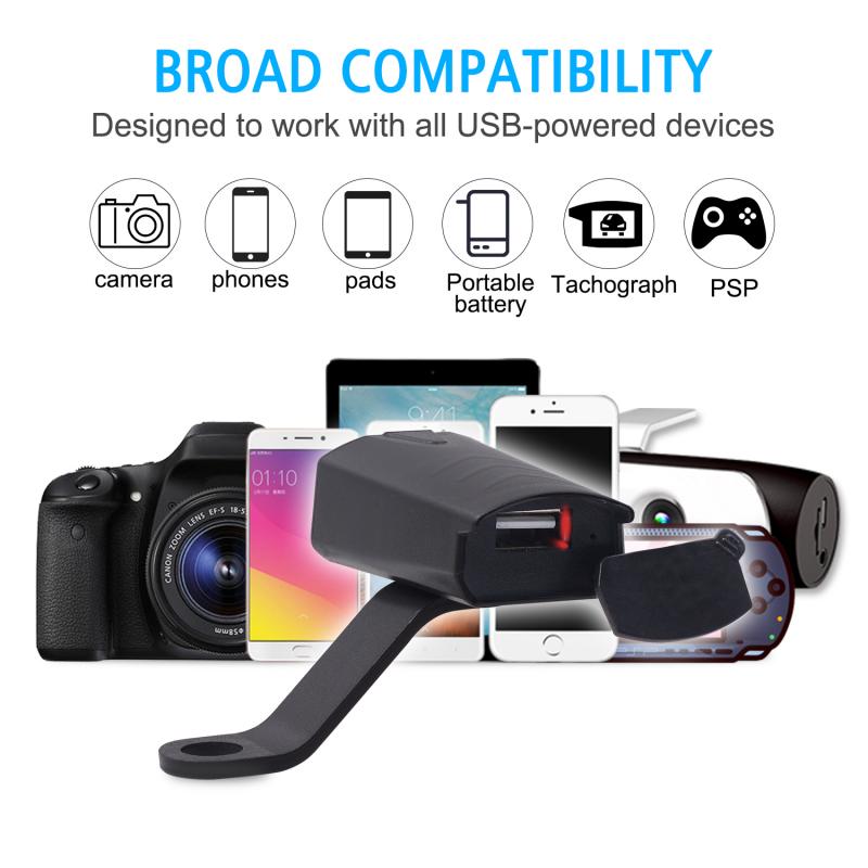 Motorcycle Usb Charger Single Port USB Motorcycle Electric Car Waterproof Mobile Phone USB Charger 5V/1.2A With Indicator Lights