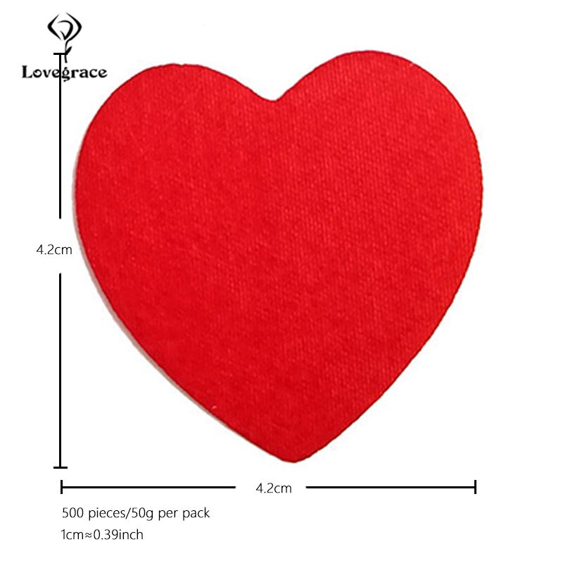 Lovegrace-pétalos de rosa en forma de corazón, pétalos de boda, decoración de amor y lluvia, atmósfera de , 500