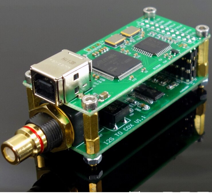 HiFi USB amplifier DAC Digital interface Of Original Amanero Combo384 decoder USB to RCA Coaxial output: DAC board