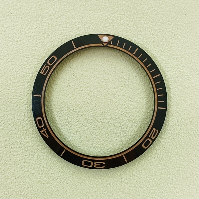 Insert de lunette en céramique pour montre de plongée pour homme, 38mm x 30,5mm, convient aux montres de 40mm, accessoires de remplacement: Black