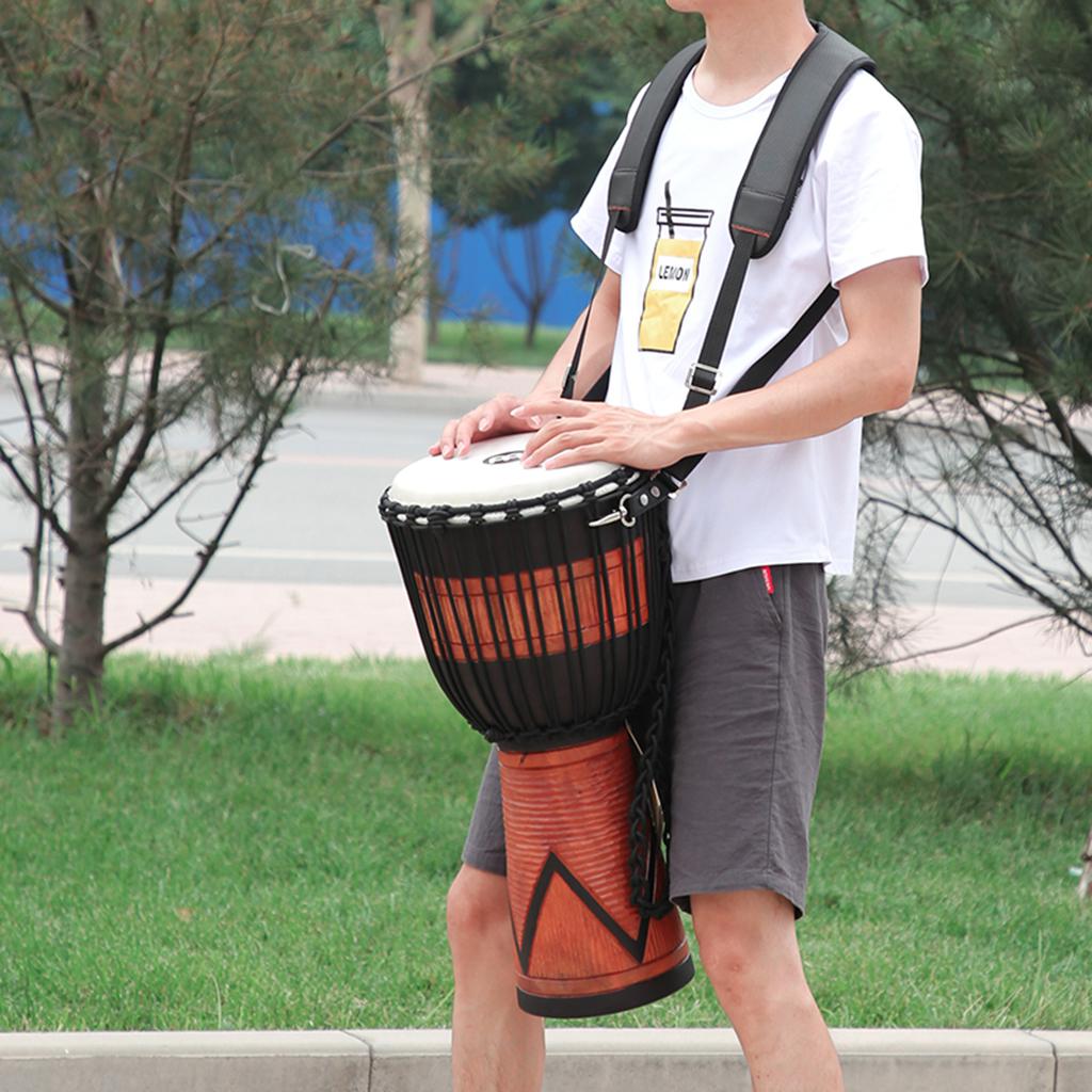 Djembe-arnés de Tambor Africano duradero, correa de pie, tela Oxford