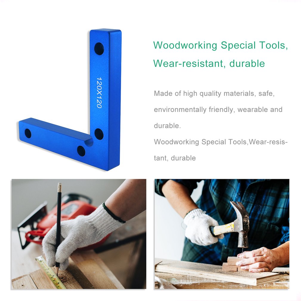 Right Angle Auxiliary Fixture 90 Degrees Positioning Block Fixing Clip L-Shaped Ruler Woodworking Carpenter Tools