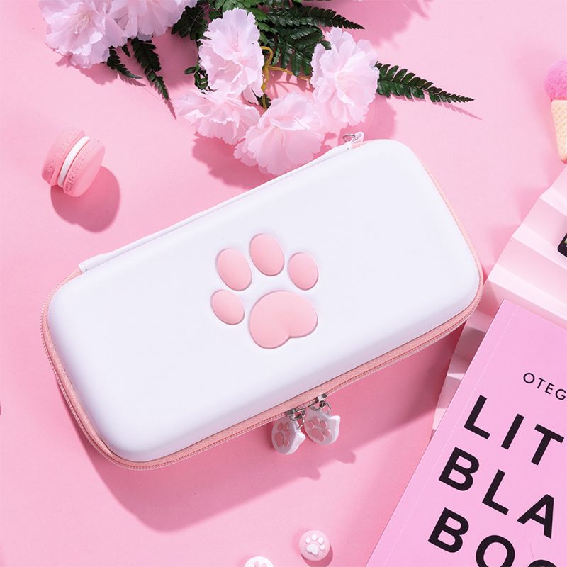 Leuke Kat Poot Opbergtas Voor Schakelaar Lite Console Beschermende Draagtas Voor Lite Game Accessoires