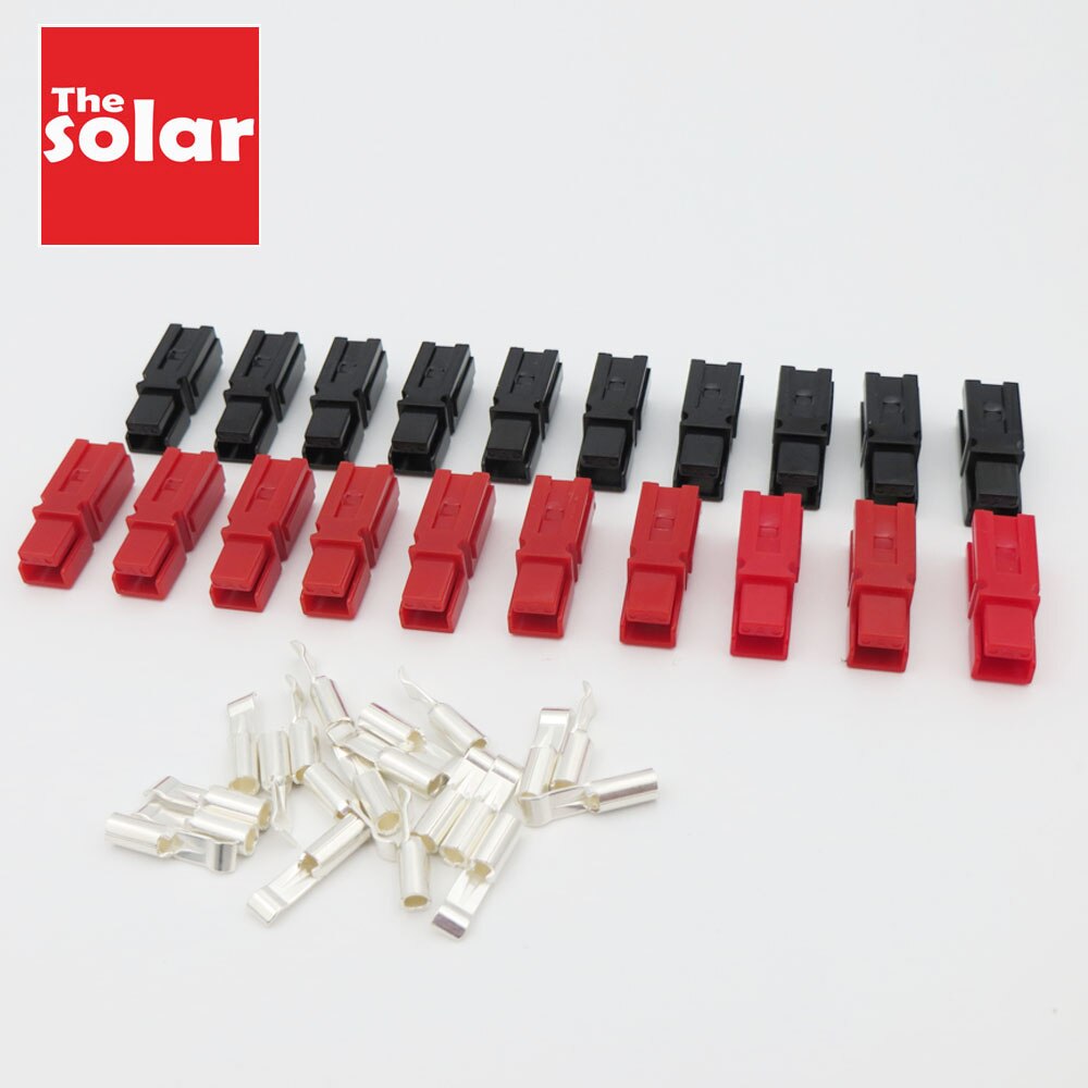 10Pairs X 30A 45A 600V PP30 Power Connector Plug Red Black PP30 PP45 Power & 20pcs Contacts For Solar Caravan Boat