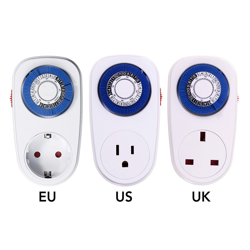 220V switch timer Digital time switch Relay Control electronic intelligent mechanical electronic plug program 16A EU/USA/UK plug