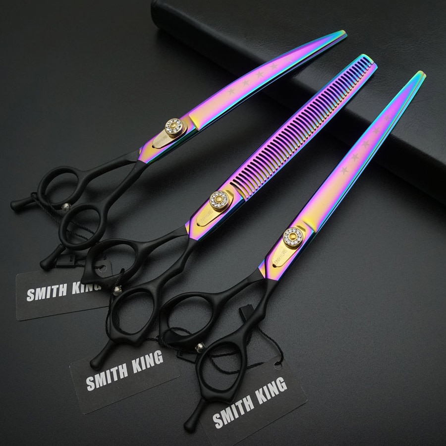 8 inch Pet grooming scissors,SMITH KING 8〞Cutting/Straight scissors/Thinners/Curved Shears 440C top-grate !