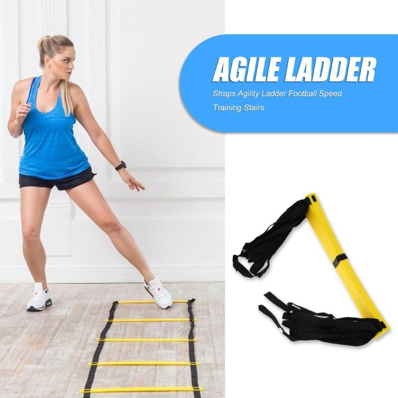 3m 5 trins nylon stropper agility træningsstige fodbold fodbold speed stige træning trapper fitness udstyr