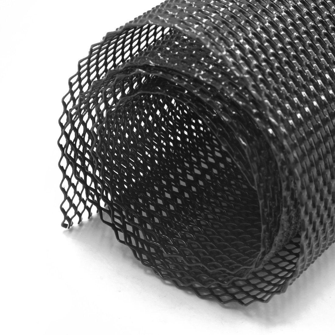 Legering bil nät galler tillbehör bil svart galler mesh plåt aluminium front
