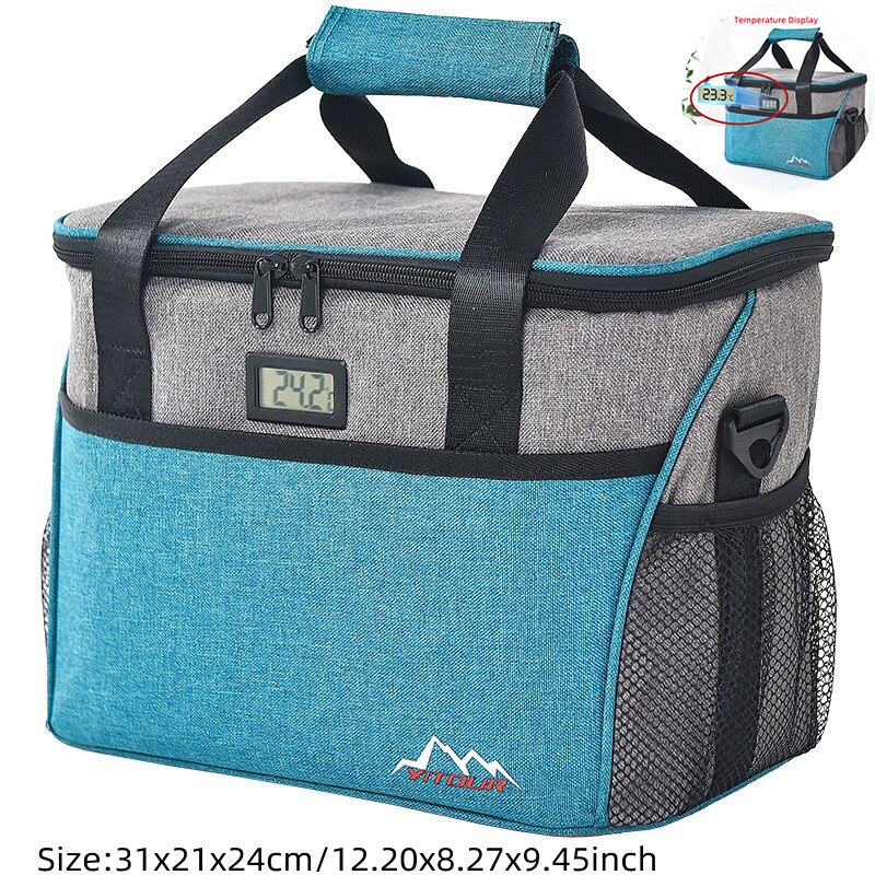 Large Capacity Cooler Bags Oxford Lunch Box Drink Beer Ice Pack Travel Picnic Backpack Thermal Food Bag Carrier: M L(15L)