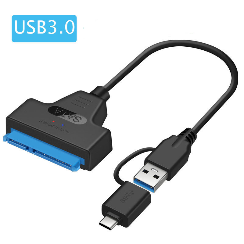SATA-auf-USB 3.0/2.0-Kabel für 2,5-Zoll-externe HDD SSD-Festplatte SATA 3 22-poliger Adapter USB 3.0 auf Sata III-Kabel bis zu 6 Gbit/s