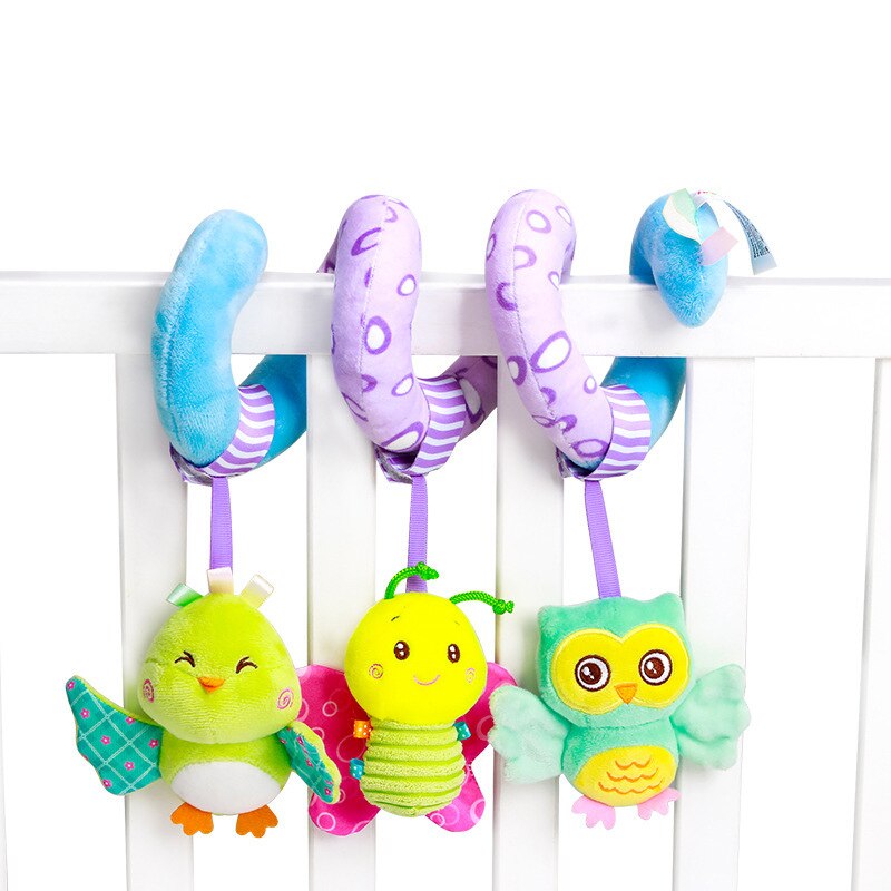Sonajero en espiral colgante para bebé, juguete de campana con relleno suave, sonajeros para cuna, accesorios de cochecito de bebé de 0 a 12 meses: TH068
