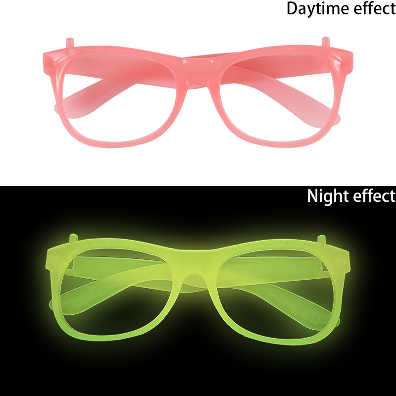 1/2/6/10 Pcs Luminous Glasses Glow Sunglasses With Light Neon Fluorescent Decorative Bar Party Adult Kids Birthday Props: M / light yellow