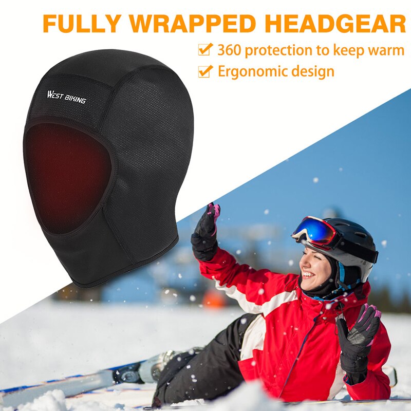 Väst cykling vinter vindtät termisk fleece cykelkeps löpning skidåkning motorcykel sport helmask huvudbonad hatt mtb cykelkeps