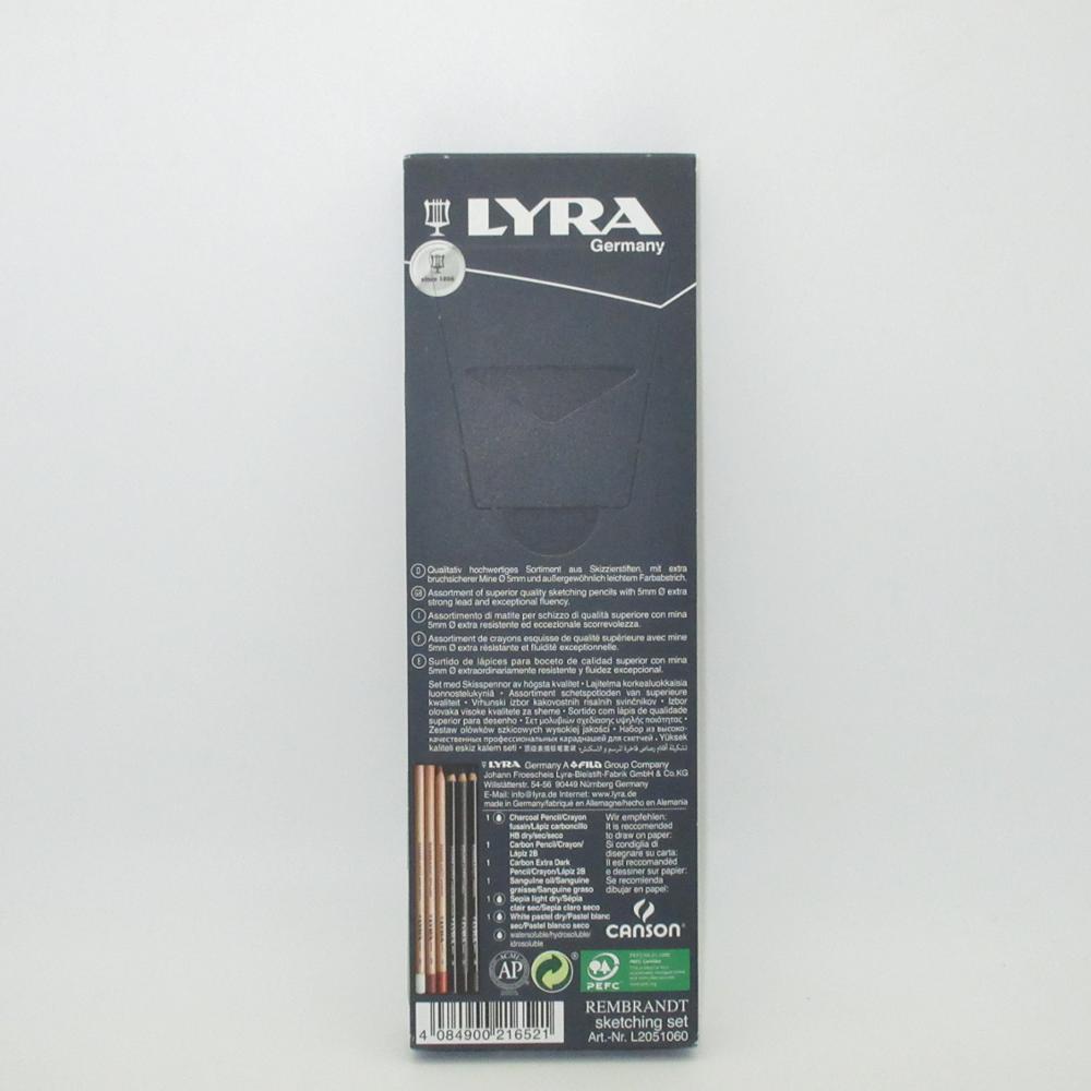Lyra blyanter rembrandt sketching set hi sketch blyanter 6 pcs ratio tyskland