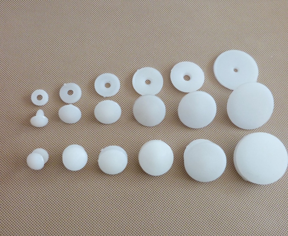 50 sæt/parti 15/20/25/30/35/45mm hvide plastiklegetøjsled + hvid hård skive til gør-det-selv dukkefund--størrelsesmulighed
