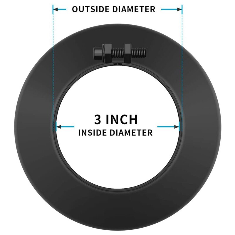 3 Inch Inlet Black Exhaust Tip 3 x 4.5 x 9 Black Paint Finish Stainless Steel Material Exhaust Tip Bolt-on Installation