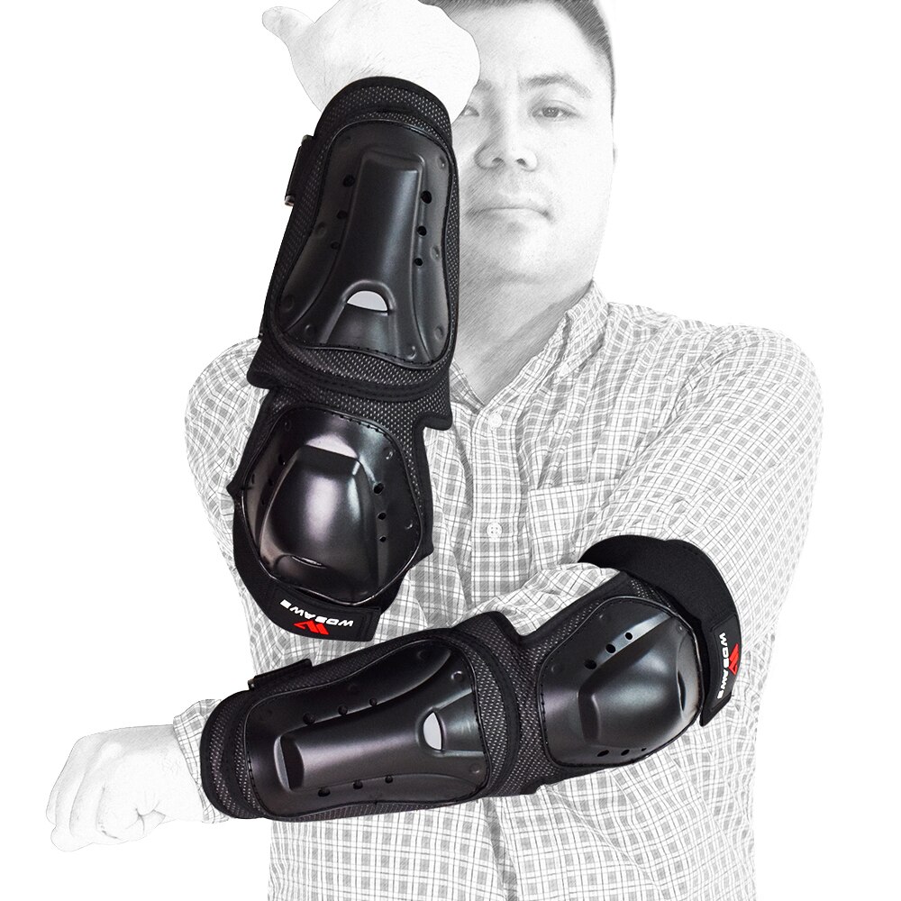 WOSAWE Motorcycle Elbow Pads Motocross Arm Protector Guard Moto Body Protective Gear MTB Motorbike Riding Knee Brace Set Kit: ML320-HZ