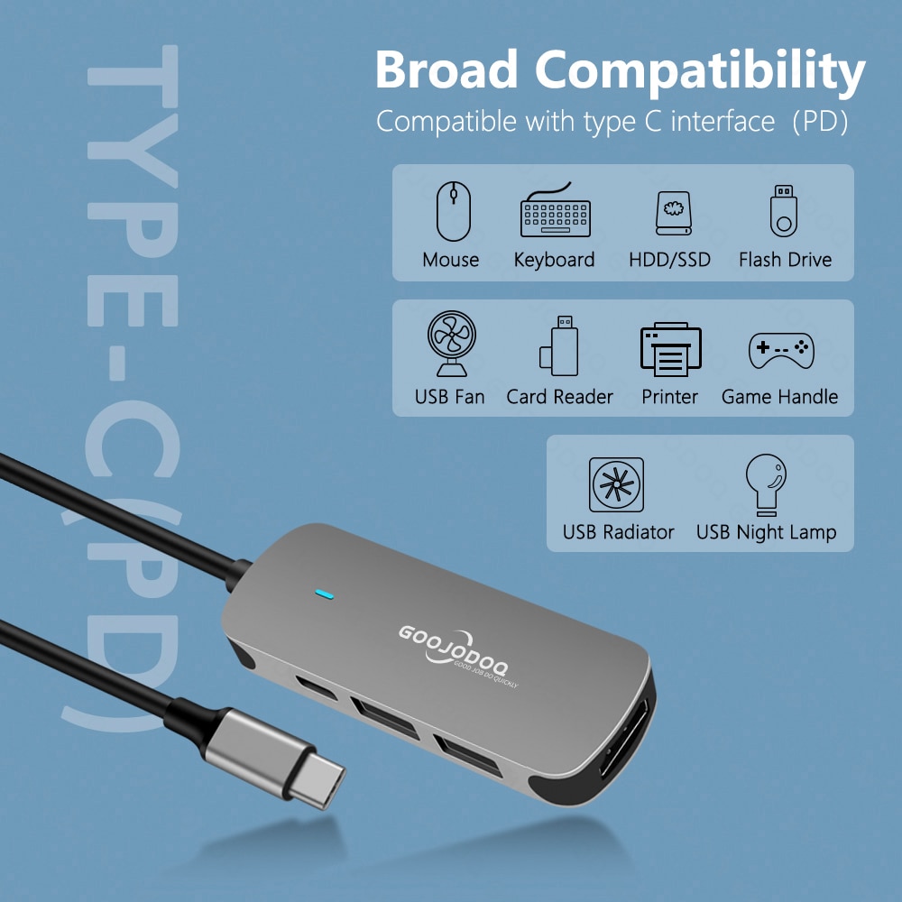 Usb type c hub usb c til apple macbook ipad pro 11 air 4 huawei matebook pd oplader multi usb c adapter dock usb 3.0