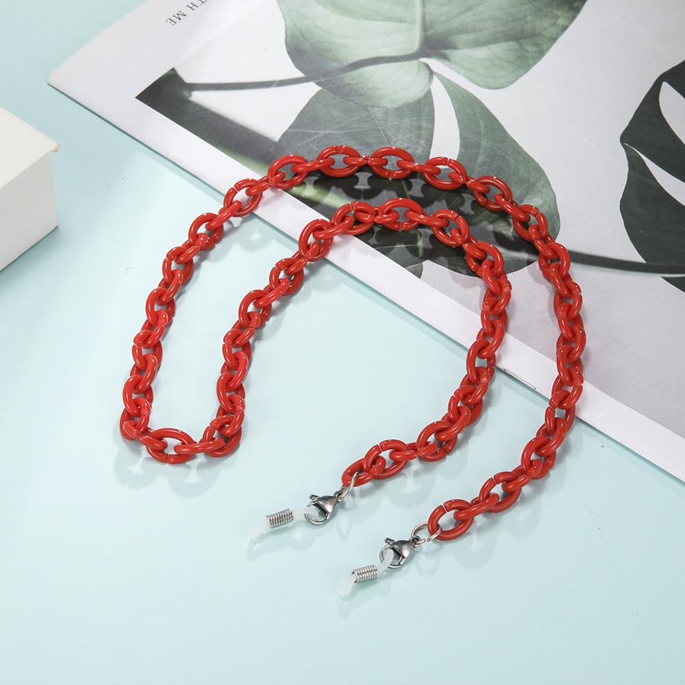 Teamer Cadena de soporte para mascarillas faciales para mujer, collar decorativo de que sujeta tu máscara alrededor de tu cuello, cadena de gafas acrílicas