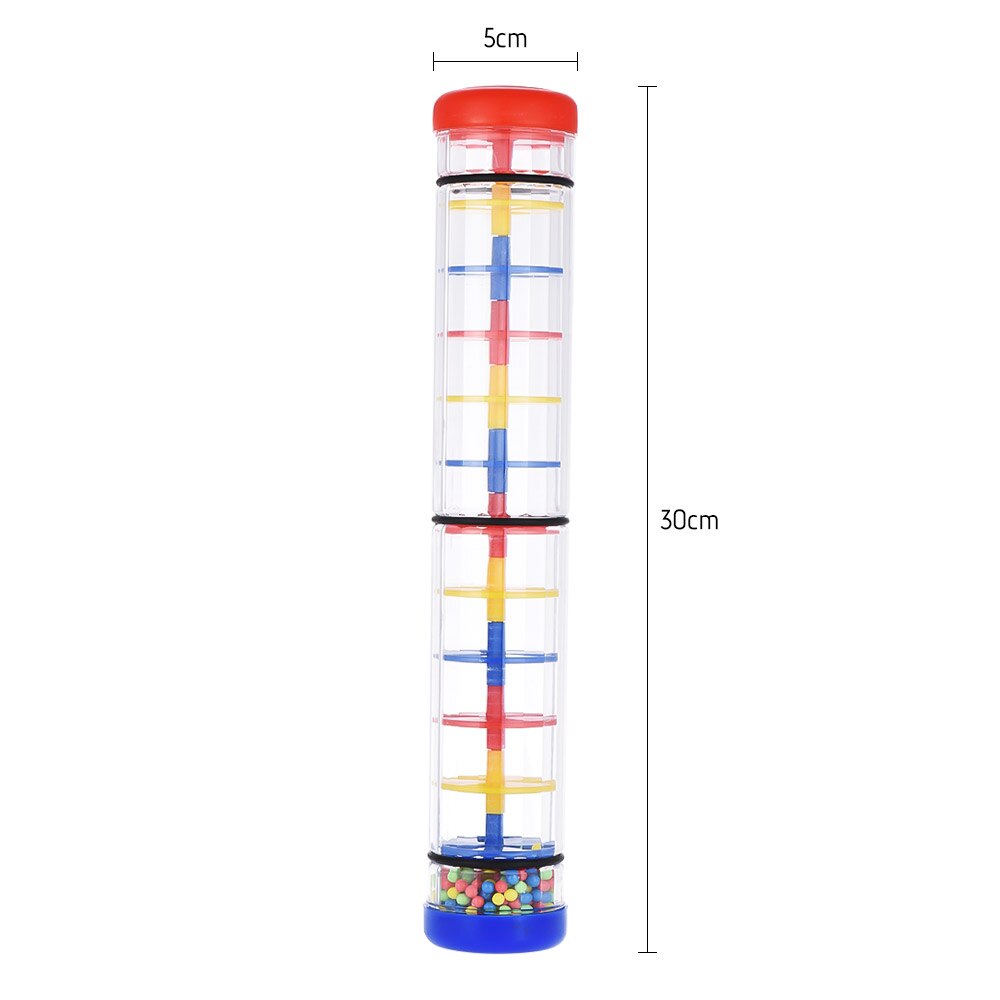 Fargerik 12 " rainmaker rain stick musikkinstrument leke for småbarn barnespill ktv party