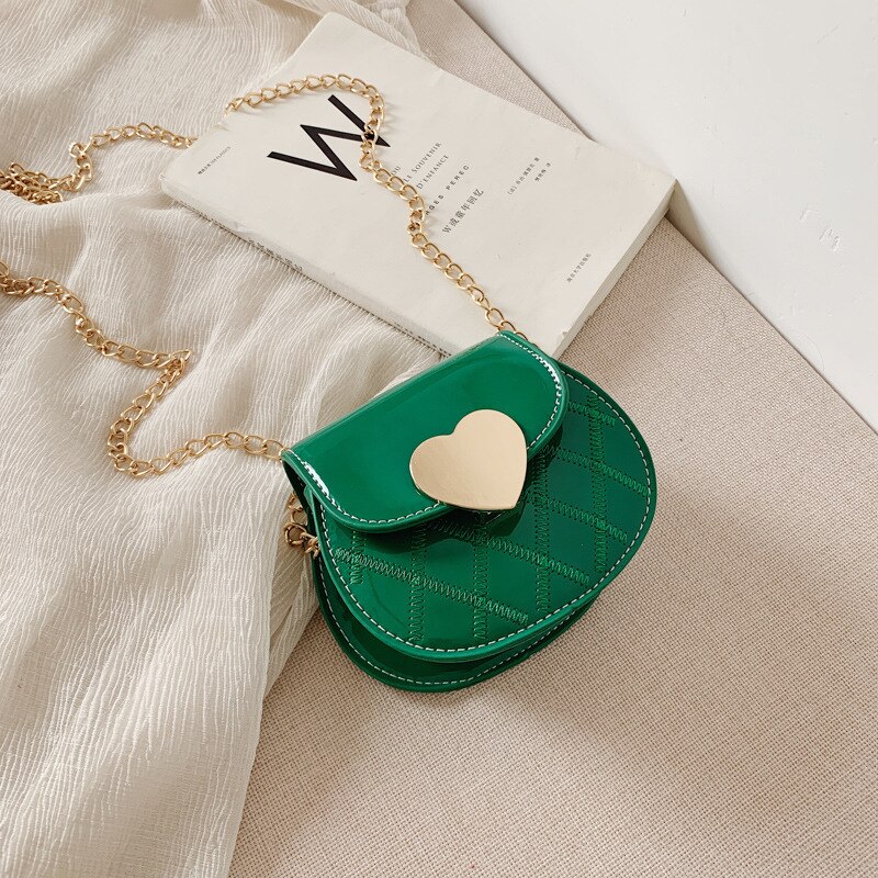 Girls Mini Purses Kawaii Heart Cross Body Bags for Little Girl Small Coin Wallet Pouch Baby Clutch Purse Bag: Green