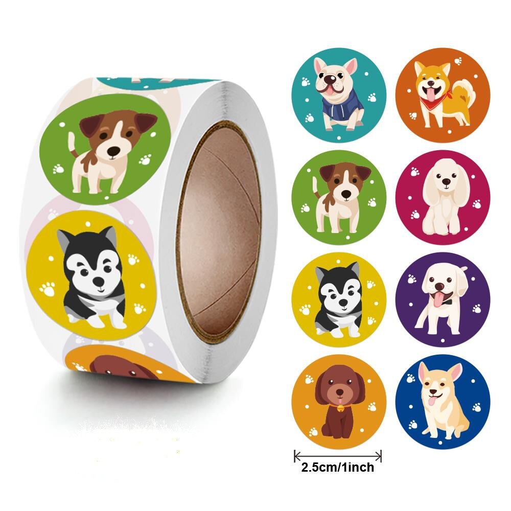 500 stuks beloningsstickers motiverende stickers op rol voor kinderen voor schoolbeloning studenten leraren schattige dieren stickers etiketten: GOLD