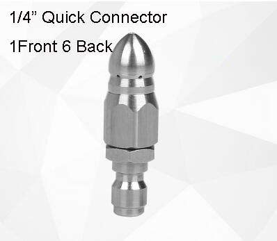 Hogedrukreiniger Riool Afvoer Reinigingssproeier Rvs Afvoer Schoner Nozzle Rioolbuis Cleaner Spray Nozzle: Paars