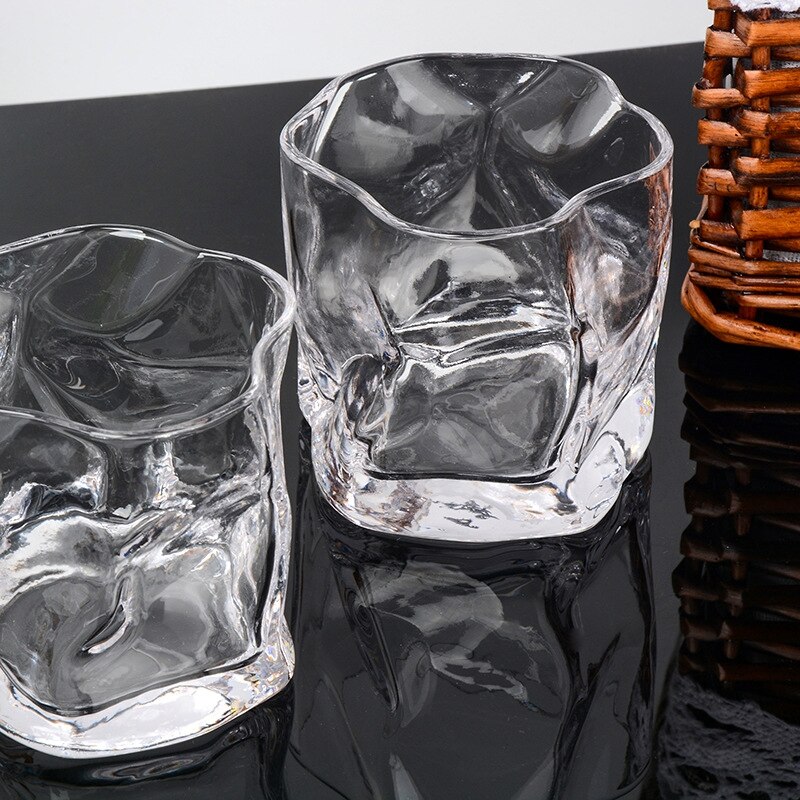 Japanse Rimpel Whisky Glas Creatieve Kristal Bier Wijn Cup Sap Brandy Cocktail Bar Party Huis Drinkware