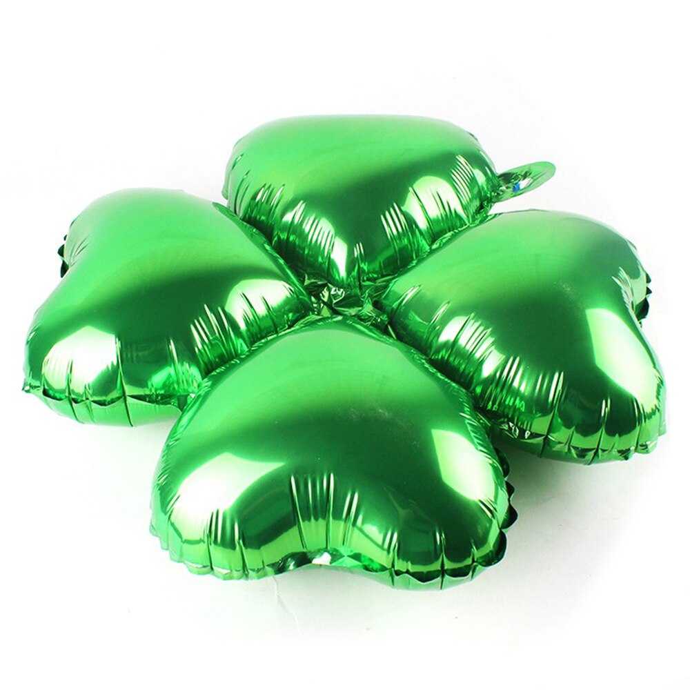 12 Stuks Folie Ballonnen Groene Mooie Hartvorm Klavertje Vier Party Decor Ballon Voor Festival