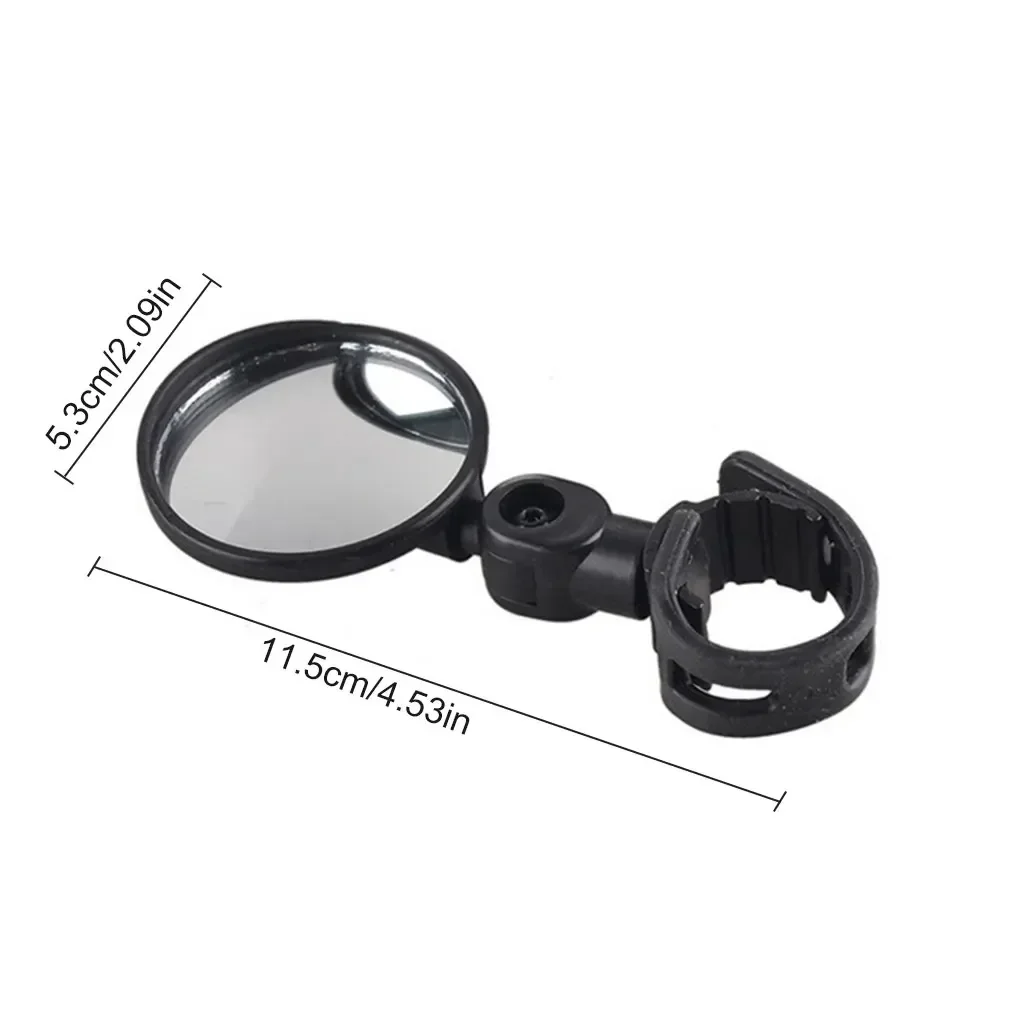 Espejos de bicicleta convexos para Scooter Eléctrico, Reflector de gran angular ajustable para manillar de bicicleta de montaña, espejo retrovisor, accesorios para bicicleta: Gris oscuro