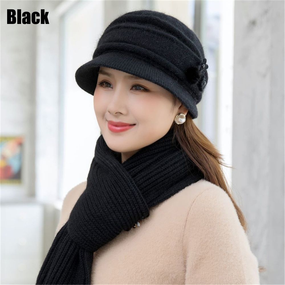 2/3pcs/Set Ladies Warm Thick Women Hat Scarf Set Knitted Beanies Caps Winter Hats Knitted Gloves Winter Hats