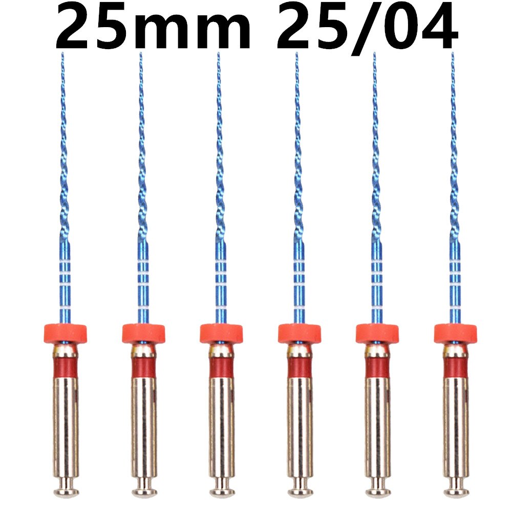 Zahnwurzelkanal Dateien 02 04 06 Kegel Nadeln Endodontie Dateien 25mm Nickel Titainium Zahnmedizin Instrument: 25mm 25 04