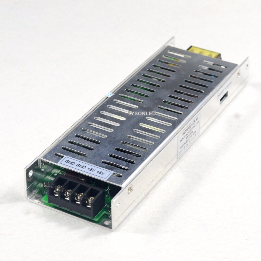 5v 20a 100w led rullande display strömförsörjningsstöd 100-265 vac slim psu  (35w 50w 75w tillgängliga)